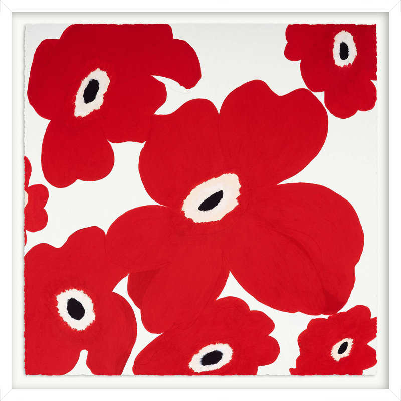 Poppy Dreams Red Print by H. Scott