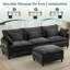 Canapé modulaire rembourré 4 pièces en chenille 4 pièces 110,6 po-53450478