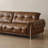 Mid-Century Brown Straight Living Sofa