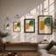 Overlapping Forms Minimalist - Framed Print-1685343812-1685343814