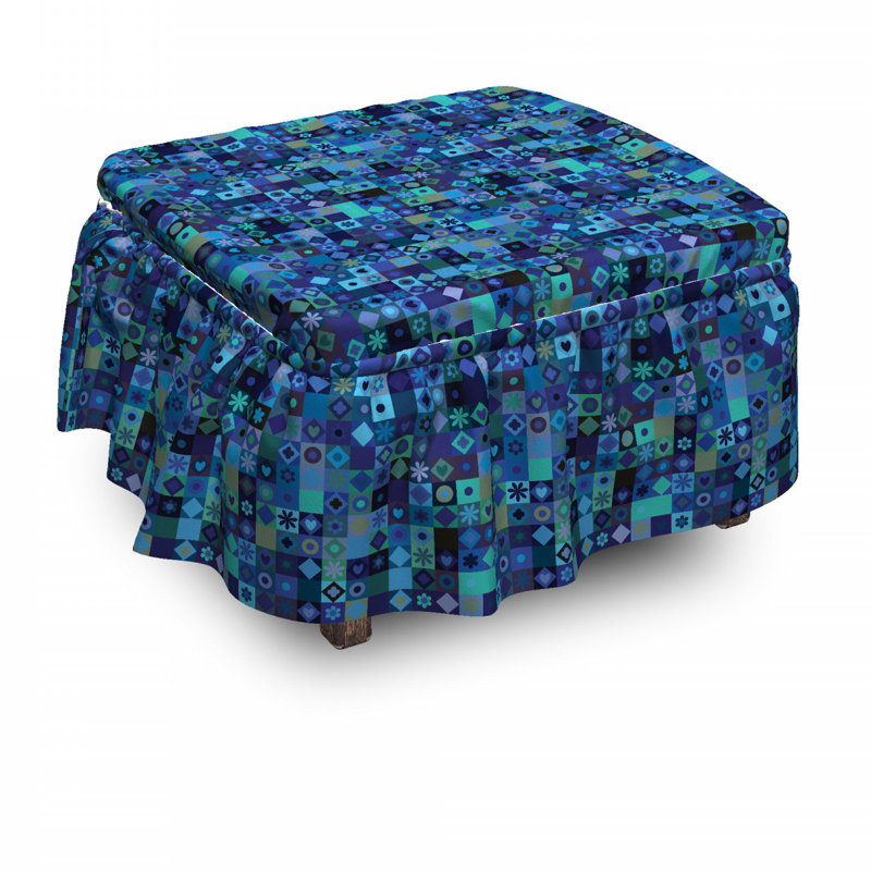 Box Cushion Ottoman Slipcover