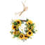Handcrafted Faux Sunflower 35cm Wreath
