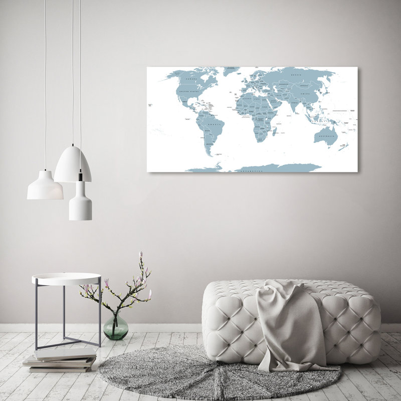 Political Map - Wrapped Canvas Print, 60cm H x 120cm W