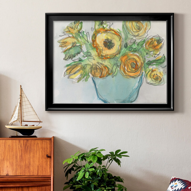 Toile encadrée de qualité supérieure Spring Floral Accent II - prête à être accrochée, H 26,5 po x l 36,5 po x P 1 po