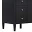 Ensemble de meuble-lavabo autoportant en MDF avec 6 tiroirs et 2 portes, ensemble de meuble-lavabo noir avec lavabo en composite, charnières à fermeture en douceur et poignées en métal argenté 48 po-1860412926-1860412927