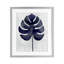 «Blue Monstera Leaf», reproduction encadrée sous verre, conception par Christie Adams-1059823105-1059823109