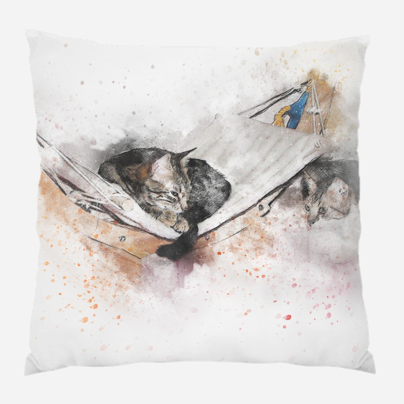 Housse de coussin d'extérieur carré Drewry, Microsuède, Intérieur