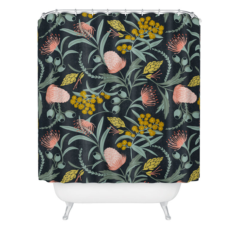 Rideau de douche simple Floral