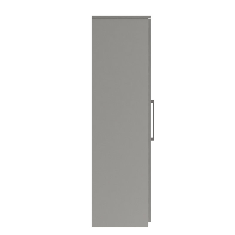 Alishma 4 Door Manufactured Wood Wardrobe, Light Grey