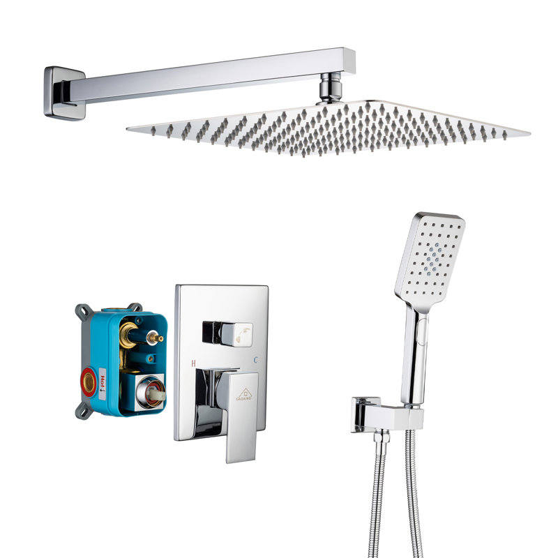 Robinet de douche avec valve brute, Chrome