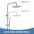 Wall Mount 304 Stainless Steel Rust-free Triple Function Outdoor Shower with Footwash Spout and Handheld Shower-117496558