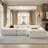 Modular Sectional Sofa Chenille Fully Compressed L-shaped Couch with 28" Deep Seats & Movable Ottoman, No Assembly Required-1839864563