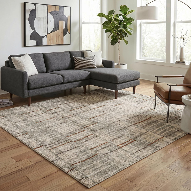 Celil Geometric Shapes Area Rug, SAGE, 60 x 220 cm (Runner)