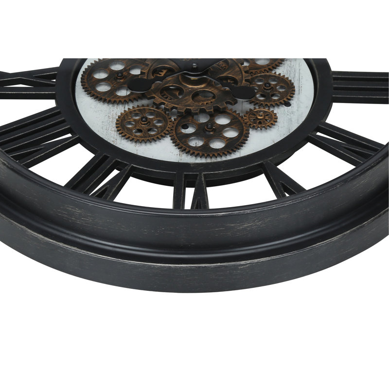 Clocks, Round, Gear Mechanism, Wall Clock, Transitional
