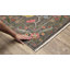 Tapis oriental oriental en laine et en nylon tissé à la machine gris et jaune-1351407784