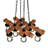 Rustic Lodge 8 - Light Dimmable LED Square / Rectangle Chandelier