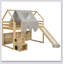 Wooden Loft Bed House-Shaped Frame With A Tent-1297151928