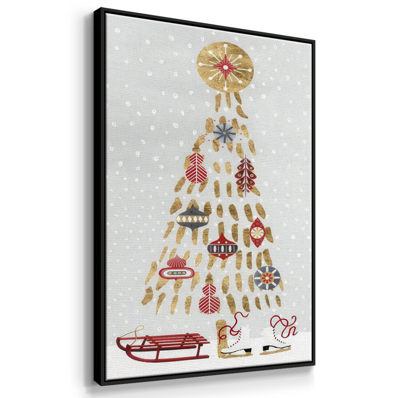 " Christmas Chalet Collection B ", Black Framed, 25" H x 17" W x 1.5" D