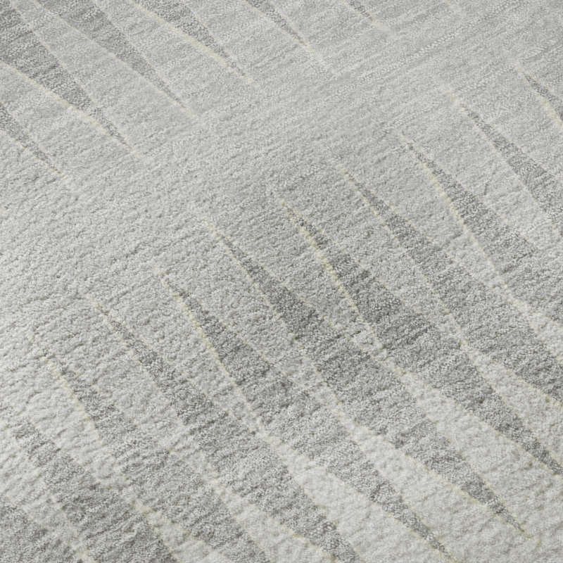 Premium Machine Washable Prisco Silver Rug, Rectangle 8' x 10'