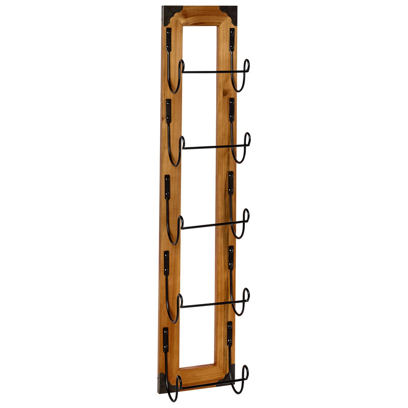 Wood 5 Wall Mounted Required Towel Rack