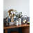 Round White Ceramic Vase with Gold Motif-1089238977