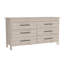 Commode double 6 tiroirs Hms, quatre pieds, plateau supérieur, six tiroirs