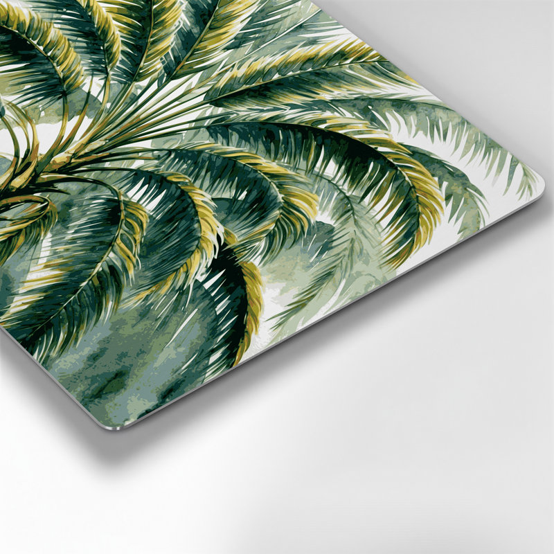 Botanical Areca Palm Beige Metal Wall Art, 96" H x 120" W x 0.05" D