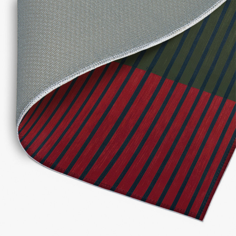 Tapis intérieur / extérieur vert HorizontalStripes, Rectangulaire 2 pi x 3 pi