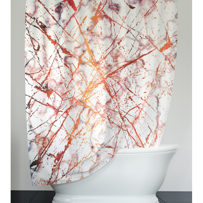 Rideau de douche simple abstrait, H 72 po x l 70 po