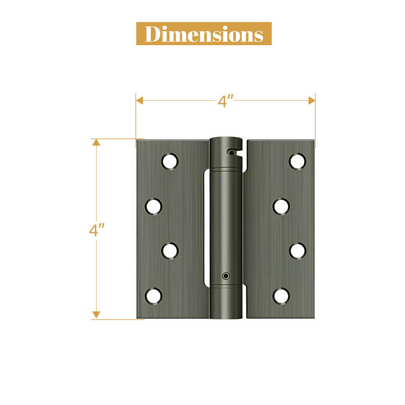 64'' x 64'' Steel Surface Mount Hinge, Antique Nickel