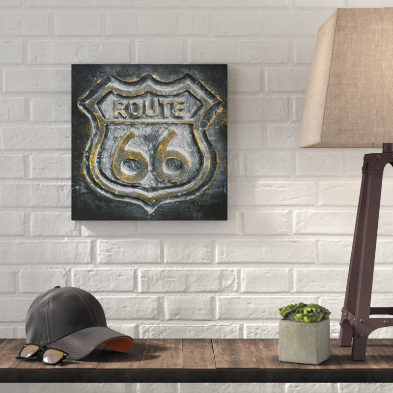 «Route 66», impression, H 32 po x l 32 po x P 1,5 po, Toile tendue