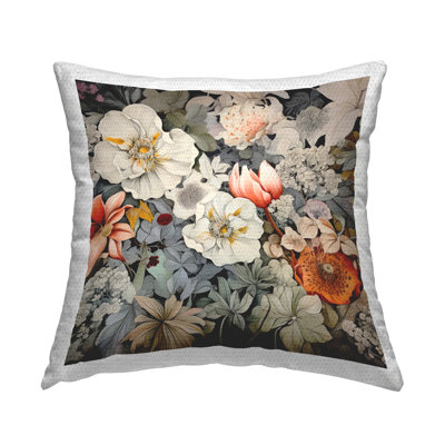 Floral Outdoor Throw Pillow