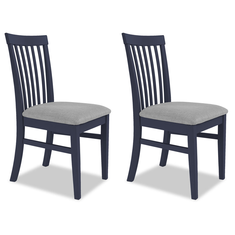 Bayou 45cm H Upholstered Slat Back Side Chair, Dove Grey