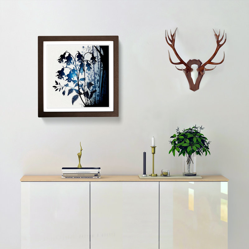 Single Picture Frame Print on Wood, Walnut