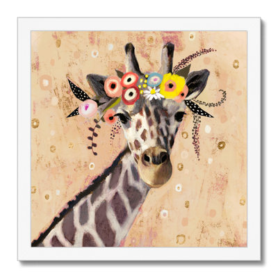 Klimt Giraffe II by Victoria Borges - Painting
