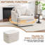 Fauteuil d'appoint pivotant en chenille de 39 po de largeur avec repose-pieds à compression pour le salon et 2 coussins-1476868702-1479161812