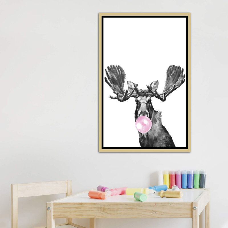 Animals, 26" H x 18" W x 1.5" D, Gold Framed Canvas