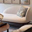 Chaise longue rembourrée en bois massif
