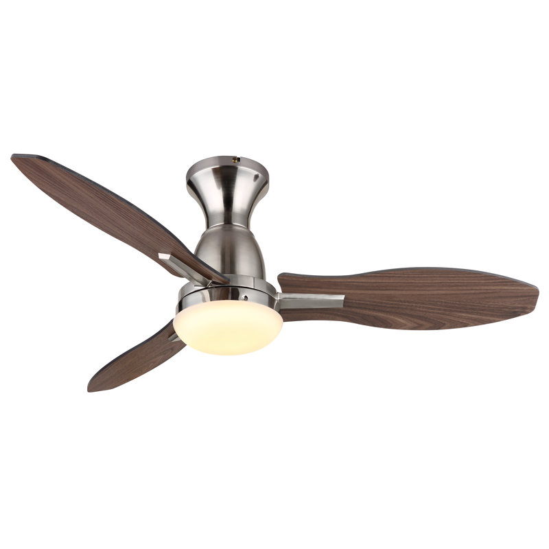 107cm Ceiling Fan with LED Lights, Nickel