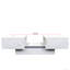 Table d'appoint extensible avec plateau coulissant et rangement caché pour le salon avec bureau central blanc sous le compartiment