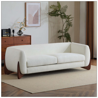 Boucle Sherpa Sofa For Living Room Home Seating And Daily Relaxation Use