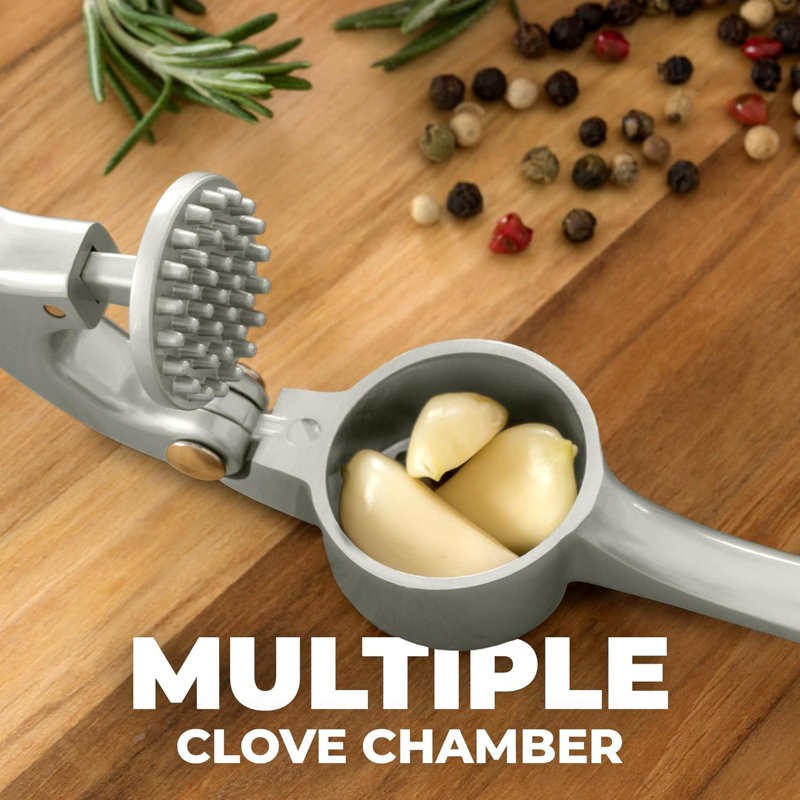 Zulay Kitchen Premium Garlic Press, Gray