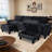 Modular Sectional Sofa, Corduroy U-Shape Sectional Couch With 2 Movable Ottoman For Living Room-46291189