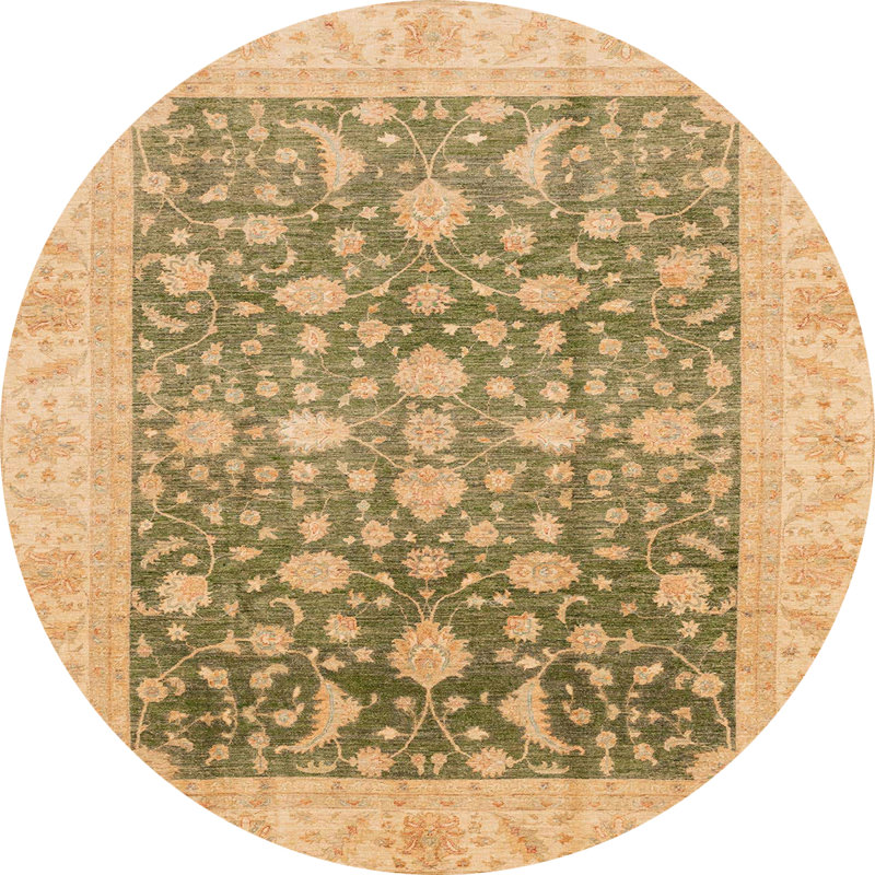 Tapis multicolore à motif abstrait Adamik, Rond 5 pi