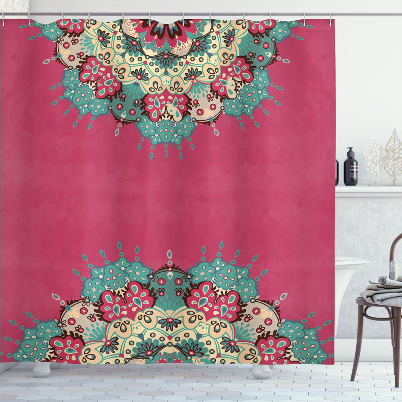 Shower Curtain with Hooks Included, 70" H x 69" W