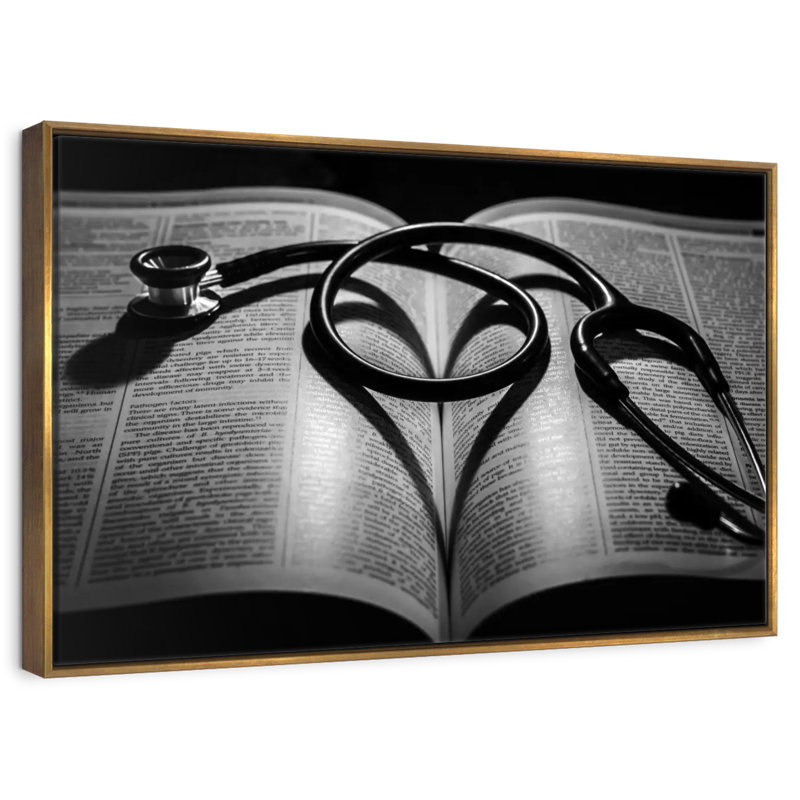 Medical Doctor Practise, Floating Frame Gold, 13" X 9"