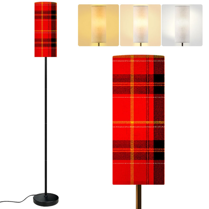  Lampe sur pied 68,5 po Tartan Scottish cage