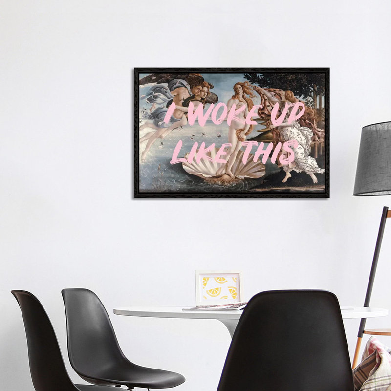 Venus - Print on Canvas, Black Framed, 66.04cm H x 101.6cm W x 3.81cm D