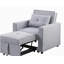 Fauteuil convertible en lin gris clair 33,25 po Zoey