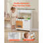 Play Kitchen for Kids, Wooden, Kids Kitchen Playset with Real Lights & Sounds, Food & Cookware Accessories, Pretend Play Toy Set, Sink, Oven, Stove, Cabinet, for Toddlers, Ages 3-8